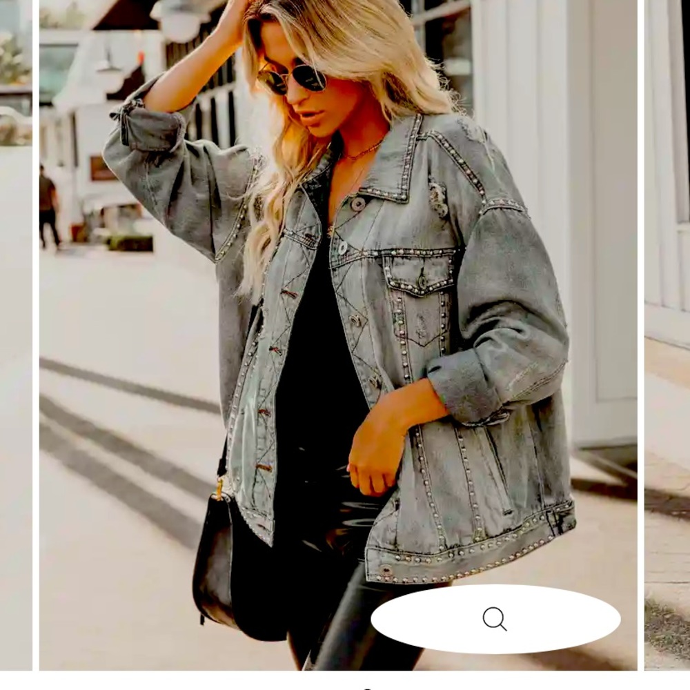 Vici studded jean jacket.